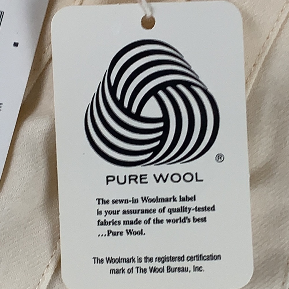 Evan Picone VTG cream pleated wool skirt size 12 - Picture 5 of 12